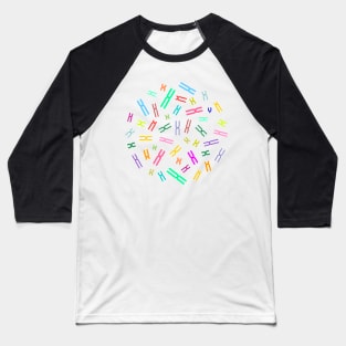 Human Colour Coded DNA (XY) Baseball T-Shirt